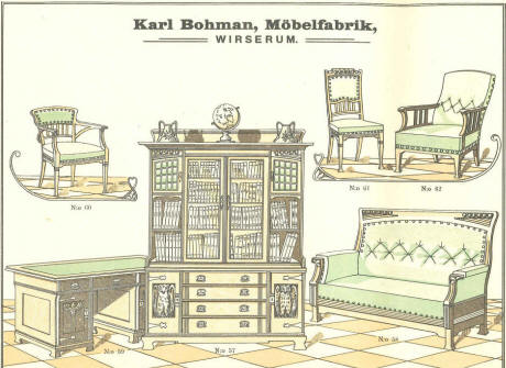 Karl Bohman Möbelfabrik katalog 1902