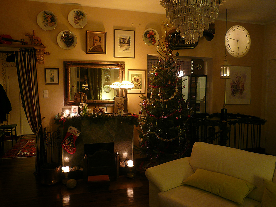 Living room in Christmas time