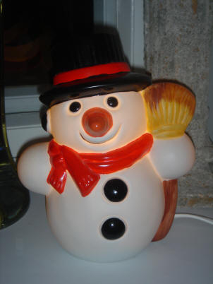 The snowman lamp